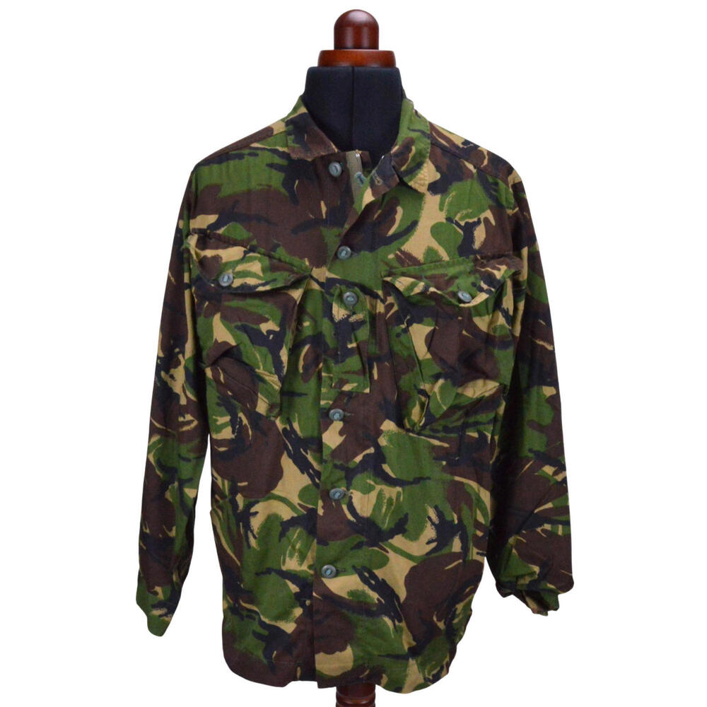 British Army Camo Military Combat Woodland DPM Shirt 180/104 L Reg Zip